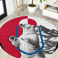 Greenland Pride Round Carpet The Spirit of the Arctic Bear