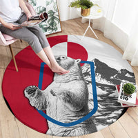 Greenland Pride Round Carpet The Spirit of the Arctic Bear