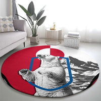 Greenland Pride Round Carpet The Spirit of the Arctic Bear