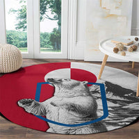 Greenland Pride Round Carpet The Spirit of the Arctic Bear