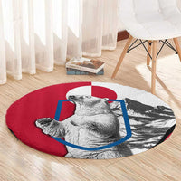 Greenland Pride Round Carpet The Spirit of the Arctic Bear