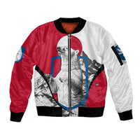 Greenland Pride Sleeve Zip Bomber Jacket The Spirit of the Arctic Bear