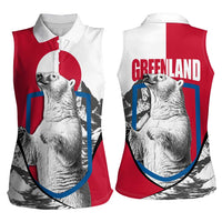Greenland Pride Women Sleeveless Polo Shirt The Spirit of the Arctic Bear
