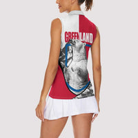 Greenland Pride Women Sleeveless Polo Shirt The Spirit of the Arctic Bear