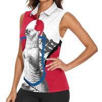 Greenland Pride Women Sleeveless Polo Shirt The Spirit of the Arctic Bear