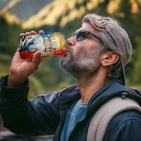 Kalaallit Nunaat Pride 4 in 1 Can Cooler Tumbler Polar Bear Spirit in Stained Glass Style