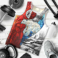 Kalaallit Nunaat Pride Men Tank Top Polar Bear Spirit in Stained Glass Style