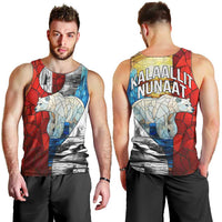 Kalaallit Nunaat Pride Men Tank Top Polar Bear Spirit in Stained Glass Style