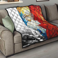 Kalaallit Nunaat Pride Quilt Polar Bear Spirit in Stained Glass Style