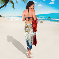 Kalaallit Nunaat Pride Sarong Polar Bear Spirit in Stained Glass Style