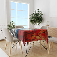 Kalaallit Nunaat Pride Tablecloth Polar Bear Spirit in Stained Glass Style