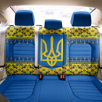 Ukraine Heritage Pride – Vyshyvanka Pattern Back Car Seat Cover with National Symbol in Blue & Yellow