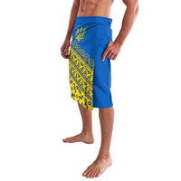 Ukraine Heritage Pride – Vyshyvanka Pattern Lavalava with National Symbol in Blue & Yellow