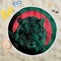 Bangladesh Bengal Tiger Beach Blanket with National Flag and Emblem Design