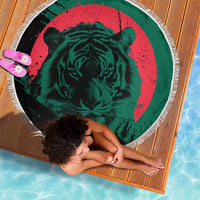 Bangladesh Bengal Tiger Beach Blanket with National Flag and Emblem Design
