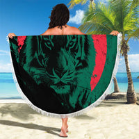 Bangladesh Bengal Tiger Beach Blanket with National Flag and Emblem Design