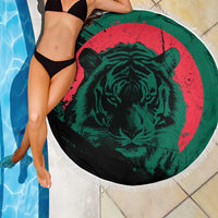 Bangladesh Bengal Tiger Beach Blanket with National Flag and Emblem Design