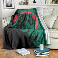 Bangladesh Bengal Tiger Blanket with National Flag and Emblem Design