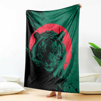 Bangladesh Bengal Tiger Blanket with National Flag and Emblem Design