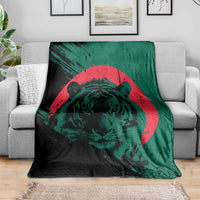 Bangladesh Bengal Tiger Blanket with National Flag and Emblem Design