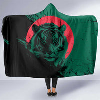 Bangladesh Bengal Tiger Hooded Blanket with National Flag and Emblem Design