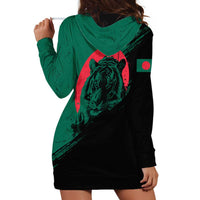 Bangladesh Bengal Tiger Hoodie Dress with National Flag and Emblem Design
