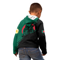 Bangladesh Bengal Tiger Kid Hoodie with National Flag and Emblem Design