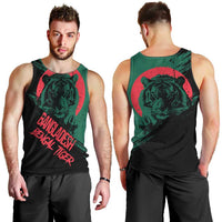 Bangladesh Bengal Tiger Men Tank Top with National Flag and Emblem Design