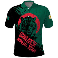 Bangladesh Bengal Tiger Polo Shirt with National Flag and Emblem Design