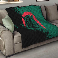 Bangladesh Bengal Tiger Quilt with National Flag and Emblem Design