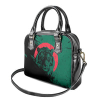 Bangladesh Bengal Tiger Shoulder Handbag with National Flag and Emblem Design