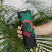 Bangladesh Bengal Tiger Skinny Tumbler with National Flag and Emblem Design