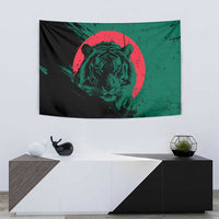 Bangladesh Bengal Tiger Tapestry with National Flag and Emblem Design
