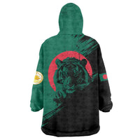Bangladesh Bengal Tiger Wearable Blanket Hoodie with National Flag and Emblem Design