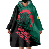 Bangladesh Bengal Tiger Wearable Blanket Hoodie with National Flag and Emblem Design