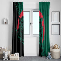 Bangladesh Bengal Tiger Window Curtain with National Flag and Emblem Design