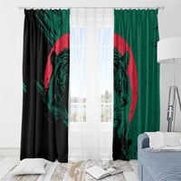 Bangladesh Bengal Tiger Window Curtain with National Flag and Emblem Design