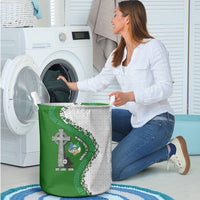 Ancient Order Of Hibernians Laundry Basket Celtic Cross Irish American Flag Heritage