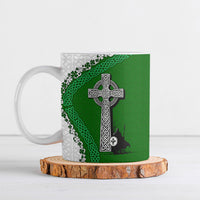 Ancient Order Of Hibernians Ceramic Mug Celtic Cross Irish American Flag Heritage