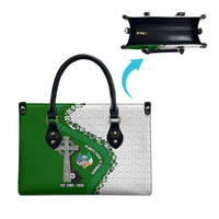 Ancient Order Of Hibernians Leather Bag Celtic Cross Irish American Flag Heritage