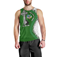 Ancient Order Of Hibernians Men Tank Top Celtic Cross Irish American Flag Heritage