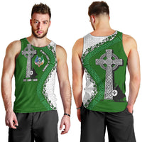 Ancient Order Of Hibernians Men Tank Top Celtic Cross Irish American Flag Heritage