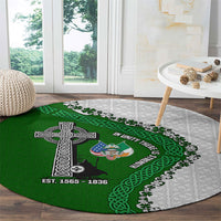 Ancient Order Of Hibernians Round Carpet Celtic Cross Irish American Flag Heritage