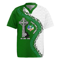 Ancient Order Of Hibernians Rugby Jersey Celtic Cross Irish American Flag Heritage