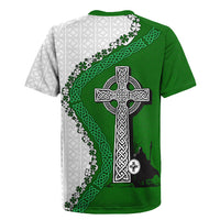 Ancient Order Of Hibernians Rugby Jersey Celtic Cross Irish American Flag Heritage