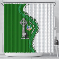 Ancient Order Of Hibernians Shower Curtain Celtic Cross Irish American Flag Heritage