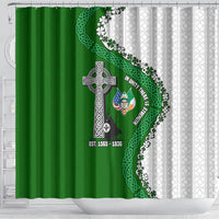 Ancient Order Of Hibernians Shower Curtain Celtic Cross Irish American Flag Heritage