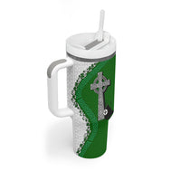 Ancient Order Of Hibernians Tumbler With Handle Celtic Cross Irish American Flag Heritage