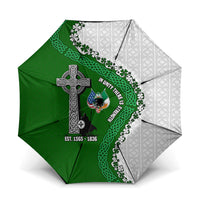 Ancient Order Of Hibernians Umbrella Celtic Cross Irish American Flag Heritage
