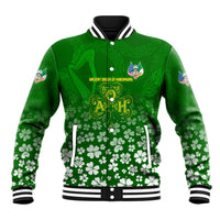 Ancient Order Of Hibernians Baseball Jacket Irish Celtic Knotwork - Shamrock Harp